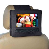 RUISIKIOU Universal Car Headrest Mount Holder, New Updated Version in-Car DVD Player Holder Headrest Mount Holder Case Rubber Paste Style, Fits All Cars Vehicles for DVD Player Devices (10-10.5 Inch)