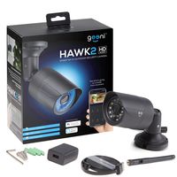 Geeni Hawk 2 HD Outdoor Smart Wi-Fi Security Camera, Black, 1080p, IP66 Weatherproof Camera with Night Vision, No Hub Required, Compatible with Amazon Alexa & Google Assistant, Requires 2.4 GHz Wi-Fi