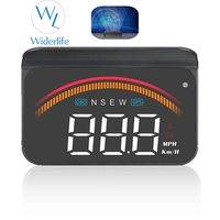 Widerlife Upgrade Version Car Universal Dual System HUD Head Up Display OBD II/GPS Interface,Vehicle Speed MPH KM/h,Engine RPM,OverSpeed Warning,Mileage Measurement,Water Temperature,Voltage,Compass