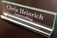 Office Desk Name Plate 1/2" Glass-Like Acrylic Personalized/Customized