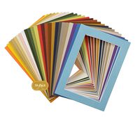 Golden State Art, Acid Free Pack of 50 Mix 5x7 Photo Mats Mattes Matting with White Core Bevel Cut for 4x6 Pictures in Premier