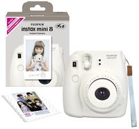 Fujifilm Fuji Instax Mini 8 N White + Original Strap Set Instax Mini 8N Instant