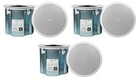 (6) JBL Control 18C/T 8" 70v Commercial White Ceiling Speakers for Restaurant