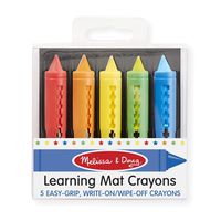 Melissa & Doug Learning Mat Crayons - 5 Colors