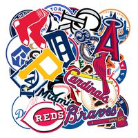 Baseball Team Logo Laptop Stickers 30pcs Pack Sport Vinyl Skateboard Water Bottle Computer Travel Case Guitar Snowboard Luggage Car Bike Phone Graffiti Decal