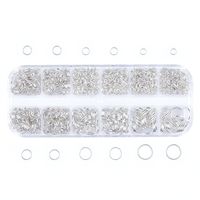 Pandahall Mixed Size 4-10mm Iron Open Jump Rings Silver Plated Unsoldered Round Ring Connectors for Chainmail Jewelry Bracelet Necklace Making