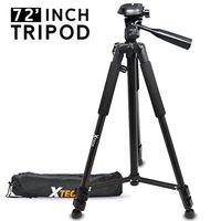 Xtech Pro Series 72' inch Tripod with Carrying Case, 3 Way Pan-Head for Canon, Nikon, Fuji, Sony, Samsung, Panasonic, Pentax, Olympus and Other Similar DSLR Cameras and Camcorders