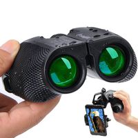 Binoculars for Adults Compact - 10×25 High Powered Lightweight Zoom Binocular with Universal Phone Adapter for Kids Women Men Hunting,Travel,Birding, Concert,Waterproof Weak Light Night Vision