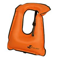 OMOUBOI Snorkel Vest Inflatable with Crotch Strap for Adults Youth Large Snorkeling Vest for Women Men for Snorkeling Diving Swimming-Orange