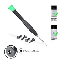 Wasserstein 4 Security Screws and Screwdriver Set Compatible with Ring Video Doorbell 1 and Ring Video Doorbell 2 ONLY
