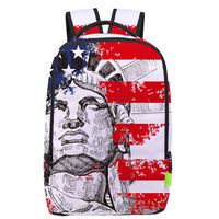 ALOVEY American Flag 3D Printed Backpack Laptop School Bookbags Student Rucksack BB029