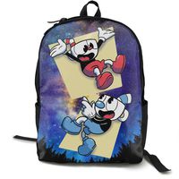 OSCAR CURTIS Cup-he-ad Stylish Classic Large Capacity Double Zip Backpack Bag Laptop Bag For Women Men Kids