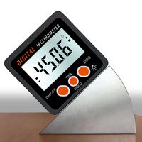 AUTOUTLET Digital Inclinometer Protractor 4x90° Level Box Angle Finder Backlight Digital Angle Gauge Bevel Gauge with Magnetic Based IN/FT,mm/m
