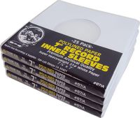 (100) Super Heavyweight Polylined Paper Inner Sleeves for 7" Records - Archival Quality, Acid-Free, Static-Free - Premium Protection