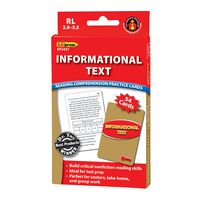 Edupress Reading Comprehension Practice Cards, Informational Text, Red Level (EP63437)