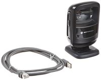 Symbol DS9208 Corded Omnidirectional LED Desktop Barcode Reader with USB Host Interface and 7' Cable, 5V DC, Black