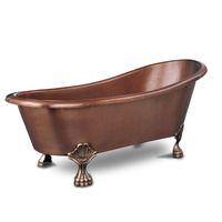 Sinkology TBT-6631CL Heisenberg Handmade Pure Solid Freestanding Claw Foot Bath Tub, 5.5', Antique Copper