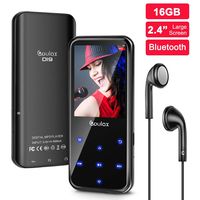 MP3 Player, COULAX 16GB MP3 Player with Bluetooth 4.0, MP3 Music Player with FM Radio Voice Recorder E-Book 2.4'' Screen, HiFi Lossless Sound, Support up to 128GB(Headphone Include)