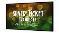 STT-169150 Silver Ticket Thin Bezel 16:9 Aspect Ratio 4K Ultra HD Ready HDTV (6 Piece Fixed Frame) Projector Screen (16:9, 150", White Material)