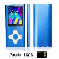 Ploveyy MP3 Player MP4 Player Including a 16GB Micro SD Card,extensible 64 GB,Mini USB Port 1.8 LCD, with Photo Viewer, E-Book Reader, Voice Recorder & FM Radio,Video/Media/Music Player (Blue)