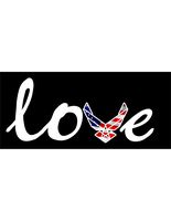Love Airforce Flag Symbol / The word Love is White