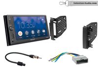 Sony XAV-AX1000 Double Din Radio Install Kit With Apple CarPlay, Sirius XM Ready, NO CD Player Fits 2009-2010 Ram 2011-2014 Chrysler 200 (REF, REC, and RAK Factory Radios)