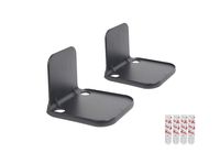 eLhook 4" Black Stick-On and Removable Shelf For Cloud Security Cameras and Small Speakers from all major manufactures with Cord Management 2 Pack