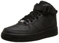 Nike Kids Air Force 1 Mid (GS) Black/Black Basketball Shoe 6 Kids US
