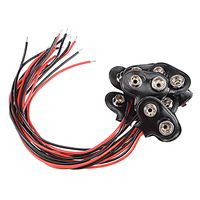 uxcell 10pcs DC 9V Battery Clip T-Type Soft Buckle Connector Lead Wire 15cm Length