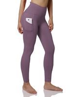ODODOS Women's High Waist Yoga Pants with Pockets,Tummy Control,Workout Pants Running 4 Way Stretch Yoga Leggings with Pockets,Lavender,XX-Large