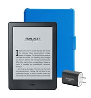 Kindle Essentials Bundle including Kindle 6" E-Reader (Previous Generation - 8th), Black with Special Offers, Amazon Cover for Kindle - Blue, and Power Adapter