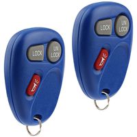 Key Fob Keyless Entry Remote fits Cadillac Escalade / Chevy Avalanche S10 Silverado Suburban Tahoe / GMC Sierra Sonoma Yukon (Blue), Set of 2