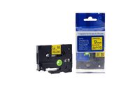 UBICON Label Tapes - Two Color Combo Pack Compatible with Brother TZ121 and TZ-621 Labels; 9mm (3/8 inch) Wide, 8m (26.2 feet) Length (1 Black on Clear Cartridge and 1 Black on Yellow catridge)