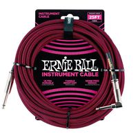 Ernie Ball Instrument Cable, Red/Black, 25 ft