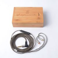 Hellodigi Upgrade Earphone Cable,4Core 5N Sliver Plated Copper Replacement Upgrade Wired,Detachable MMCX Cable for Shure SE215 SE315 SE425 SE535 UE900 Headphones (Coffee with mic)