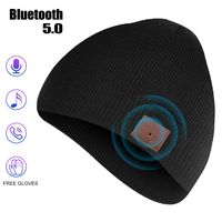 Bluetooth Beanie Hat, Stocking Stuffers for Men Women Husband Birthday Gifts for Boyfriend Bluetooth Music Hat with Headphones Built-in Stereo Speaker(Black-Thicken-Unisex)