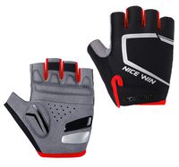 Cycling Gloves - Motorcycle/Mountain Bike - Half-Finger Workout Gloves Road Bicycle Glove for Men or Women Red L