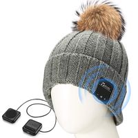 LNKK Bluetooth Beanie Hat, Stylish Knitted Music Beanie Hat Cap with HD Stereo Headphones Earphones Headset Speaker Mic Hands-Free Talking for Men Women Winter Outdoor Fitness