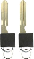 2 KeylessOption Replacement Key Remote Keyless Emergency Insert Uncut Blade Blank With Transponder Chip for Smart Prox