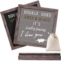 Gelibo Double Sided Letter Board with 750 Precut White & Gold Letters,Months & Days & Extra Cursive Words, Wall & Tabletop Display, Letter Bags, Scissors
