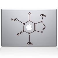 The Decal Guru The Molecular Structure of Coffee MacBook Decal Vinyl Sticker - 11" MacBook Air - Brown (1195-MAC-11A-BRO)