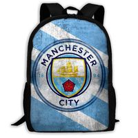 High-Capacity Unisex Adult Backpack Manchester City Bookbag Travel Bag Schoolbags Laptop Bag