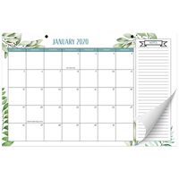 ZICOTO 2020 Greenery Desk Calendar 17" x 11" - 18 Month Desktop Wall Calendar with Note Section for Easy Planning from November 2019 - April 2021