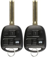 KeylessOption Keyless Entry Remote Fob Uncut Car Master Ignition Key Blade For Lexus ES330 LS430 SC430, HYQ12BBT (Pack of 2)