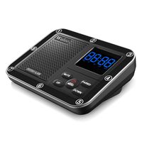 1/3 Mile Wireless Outside Driveway Alarm Outdoor Motion Sensor & Detector Driveway Alert System, Rechargeable Battery/Weatherproof/Mute Mode/Clock and Alarm Functional (Receiver-Balck)