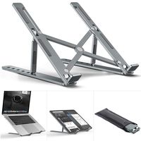 Laptop Stand, MiiKARE Aluminium Alloy Adjustable Laptop Riser Ergonomic Ventilated Portable Desktop Holder Compatible with 11-17 Inch MacBook Notebook PC Tablet Thinkpad