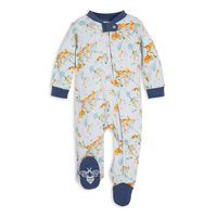 Burt's Bees Baby Unisex Baby Sleep & Play, Organic Pajamas, NB-9M One-Piece Zip Up Footed PJ Jumpsuit, World Explorer, Newborn