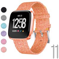 GVFM Bands Compatible with Fitbit Versa 2/Versa/Versa Lite/Versa SE for Women Men, Breathable Woven Fabric Strap, Quick Release, Adjustable Replacement Wristband for Fitbit Versa Smart Watch