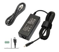 45W USB Type C Charger PD Adapter Power Replacement for HP Spectre x360 13 HP Pavillion X2 TPN-CA01 N8N14AA#ABL; Acer Travelmate B1 Lenovo Yoga 720 910 ThinkPad X1 Yoga5 Pro Power Supply Cord
