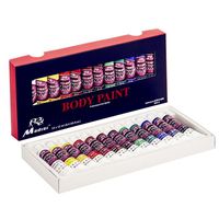 Madisi Body Paint Set - 12 Vivid Colors, 12 ML Tubes